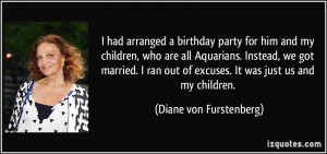 birthday party for him and my children, who are all Aquarians ...