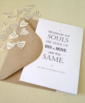 Wuthering Heights Love Quote Card by LiteraryEmporium on Etsy, £3.00