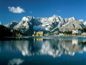 ... in that house. It has a beautiful view of the mountains and the lake