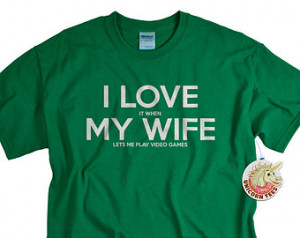Funny Love My Wife Video Game Gifts Gamer Tshirt Gift From Wife Funny ...
