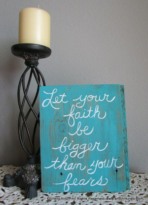 Wood Sayings Sign Reclaimed Wood Barn Wood Let Your Faith on Etsy, $16 ...