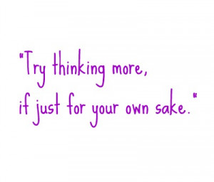 Think for yourself song lyric