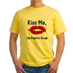 Kiss me, I'm Puerto Rican Women's Pink T-Shirt