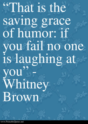 Saving grace of humor