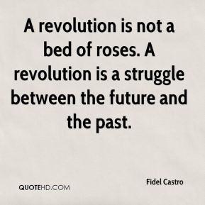 Fidel Castro - A revolution is not a bed of roses. A revolution is a ...