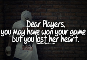 Back > Gallery For > quotes about boys being players tumblr