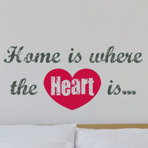 ... Home Fashions Euro Home Is Where the Heart Is Quote Wall Decal