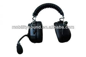 Walkie talkie Heavy duty Aviation headset with a PTT for Motorola