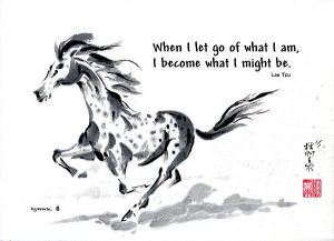 Escape With Lao Tzu Quote I Print by Bill Searle