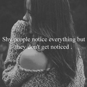 Shy people.
