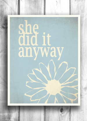 Motivational Poster, Quote Print, Girl's Room, Wall Decor, Digital ...
