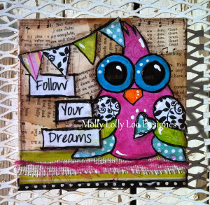 Baby Owl Delivery! Mixed Media Canvases
