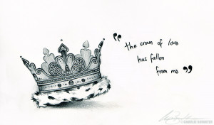 ... from my moleskine. A quote from Arcade Fire’s - “Crown of love