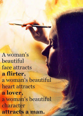 woman's beautiful face attracts a flirter, a woman's beautiful ...