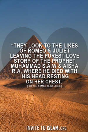 ... Prophet Muhammad ﷺ & Aisha R.A, where he died with his head resting