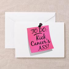 Kick Cancers Ass Greeting Cards