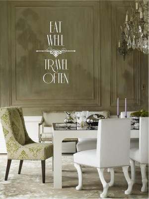 Eat Well Travel Often Quote Vinyl Wall Decal on Etsy, $20.00