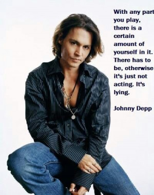 Johnny Depp quotes. Acting