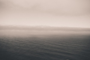 Ocean, Sea, Calm, Horizon, Blue, Foggy, Misty, Cloudy