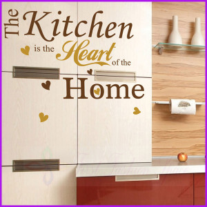 ... Kitchen-Home-Heart-Art-Quote-Wall-Stickers-Wall-Decals-Kitchen-wall