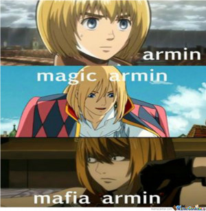 ... (Attack On Titan) Magic Armin(I Don't Know) Mafia Armin(Death Note