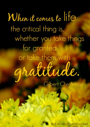 ... Things with Gratitude #Thankful Thursday :: AnExtraordinaryDay.net