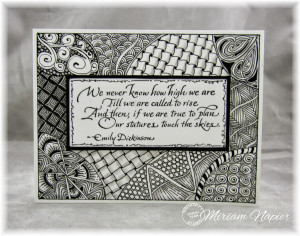 Stamps Blog Challenge this week is to incorporate ZENTANGLES ...