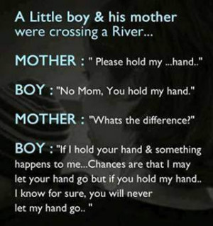 Mother and Boy Saying