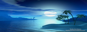 Beach at night timeline cover, nature and moon scenery timeline cover ...