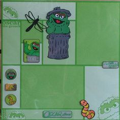 Sesame Street Oscar Grouch Scrapbook Page More