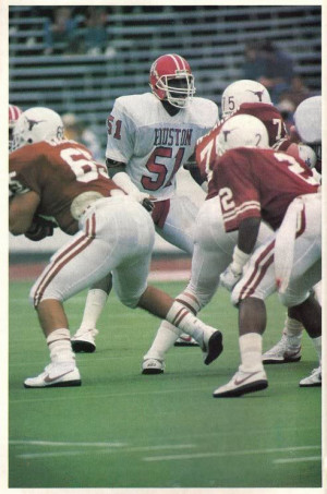 No 51 Gary McGuire, LB, Houston (1985-87)