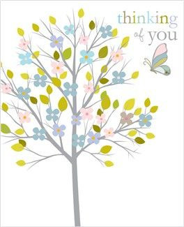 Thinking Of You Today Sympathy Tree & butterfly thinking of