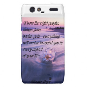 Inspirational positive beach theme quote droid RAZR case
