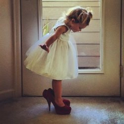 cute, high heels, little girl, mommy, mum, princess