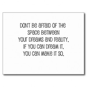 great_dreams_and_reality_quote_postcard ...
