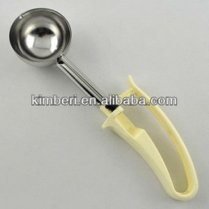 stainless steel ice cream scoop/spoon with plastic handle, View ice ...