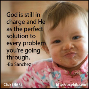 God is still in charge and He as the perfect solution to every problem ...