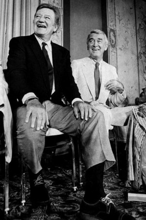 John Wayne and Jimmy Stewart, 1972