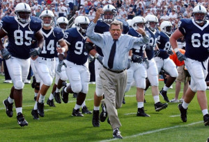 ... exciting it always was to watch JoePa lead the team on to the field