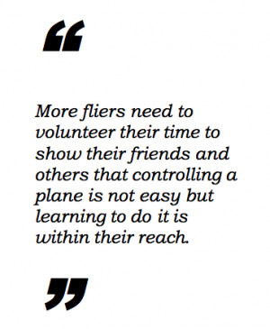 ... and egg situation where the awe non pilots have of pilots leads to