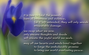 ... joyful world we seek. May all our hearts and minds bond together To