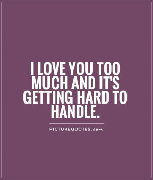 Too Much I Love You Quotes