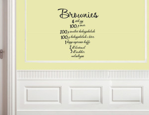 Brownies-font-b-recipie-b-font-Vinyl-wall-decals-quotes-sayings-words ...