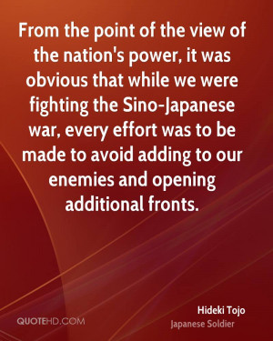 nation's power, it was obvious that while we were fighting the Sino ...