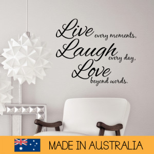 ... Live Laugh Love Wall Sticker Family Home Quotes Inspirational Love