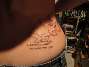 Horton the Elephant tattoo.. perfect