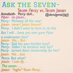 Percy vs. Jason Team Persassy all the way baby!!!