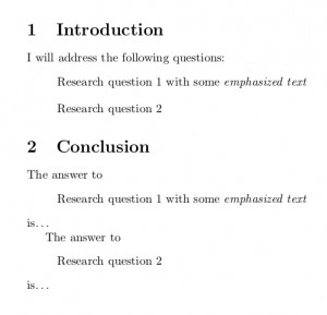How to repeat the content of a quote (e.g. introduction+conclusion ...