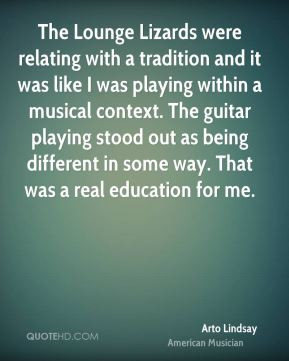 ... out as being different in some way. That was a real education for me