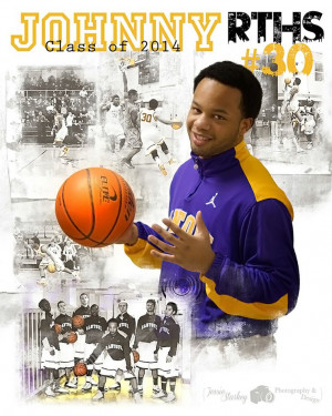 High School Basketball Poster Senior Night
